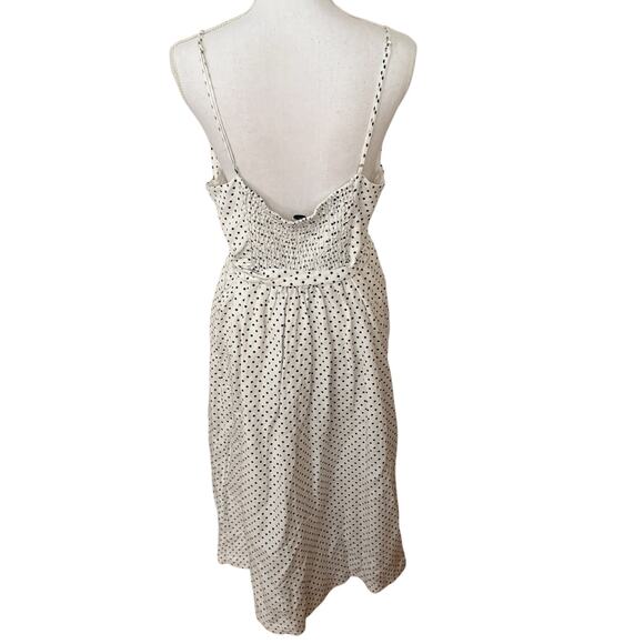 Kate Spade New York x Target Mini Polka Dot Tie-Waist Midi Dress Cream Black XL - Picture 3 of 6